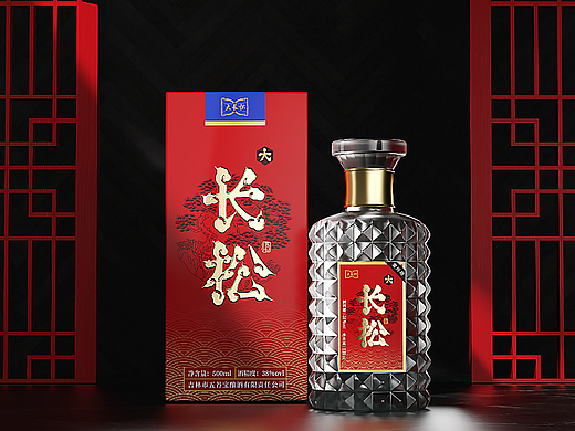 【包装案例】大长松丨韩国白酒包装