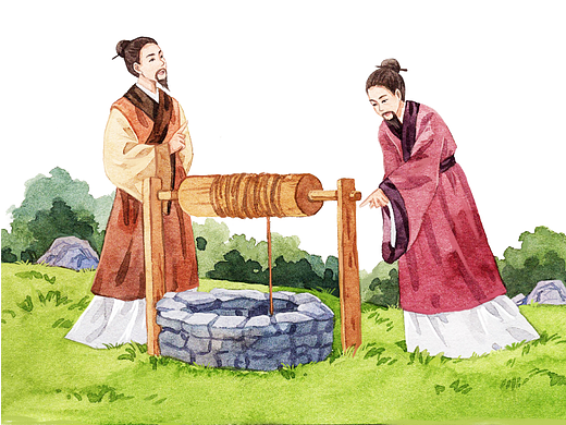 《寓言故事》水彩插画配图