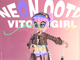 原创人物IP/NEON GIRL 霓虹女孩01
