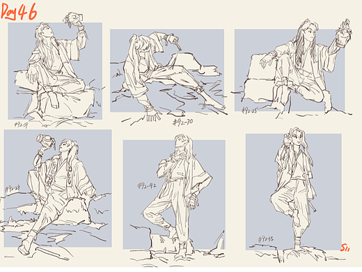 11期Day46 @速寫班長(zhǎng) #速寫60天挑戰(zhàn)賽#（個(gè)人主頁-ZNTkyNDc1NzI=） - 創(chuàng)作習(xí)作 - 站酷設(shè)計(jì)師一語四字原創(chuàng)素材 - 站酷ZCOOL