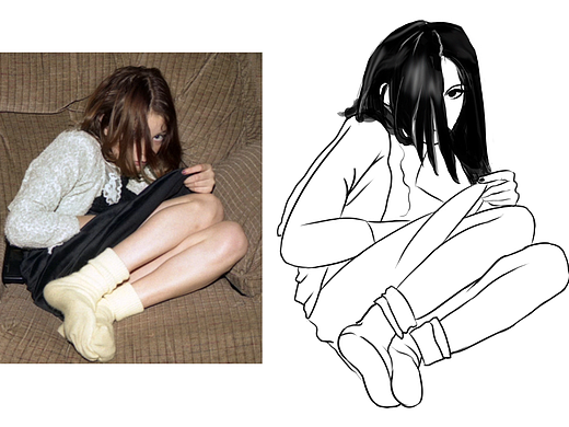 30天速写打卡挑战-第1天（个人主页-ZNjQ2Njk5MzI=） - 像素画 - 站酷设计师鱼在找鱼子原创素材 - 站酷ZCOOL