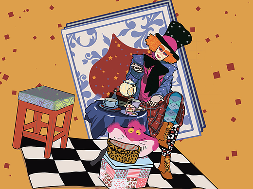 《邀約》（個人主頁-ZNjY4MzM5MTI=） - 商業(yè)插畫 - 站酷設(shè)計師冰姬琳原創(chuàng)素材 - 站酷ZCOOL