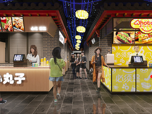 美食城这样设计能赢得顾客的心