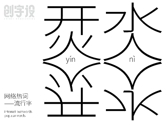 「创字典」19个网络热词流行字