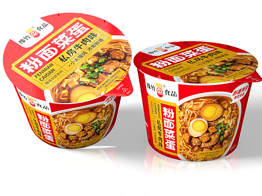 粉面菜蛋系列包装设计 方便面包装设计 食品包装设计 