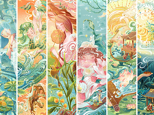 二十四节气海报插画——夏