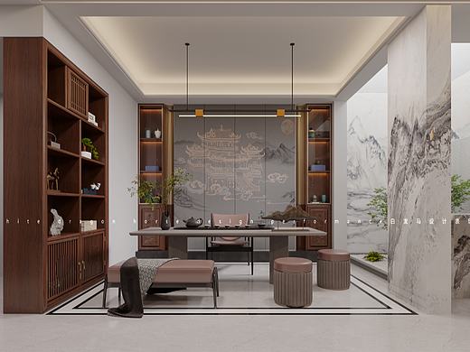 新中式—白龙马效果图