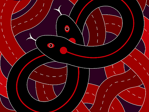 两头蛇插画-续+张加+（个人主页-ZNjA0NDUyNjg=） - 商业插画 - 站酷设计师张加原创素材 - 站酷ZCOOL