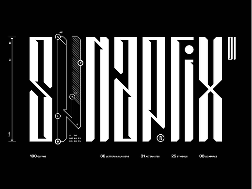 潮流极简科幻机能电竞游戏创意海报标题封面英文字体