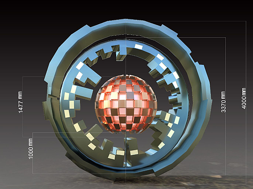 天津滨海新区人才公寓LOGO雕塑