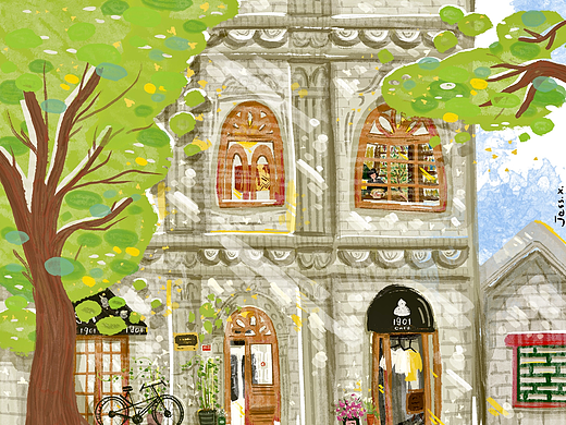 咖啡店時光（個人主頁-ZNjg0MTg2MTY=） - 創(chuàng)作習(xí)作 - 站酷設(shè)計師杏仁兒Jess.X.原創(chuàng)素材 - 站酷ZCOOL