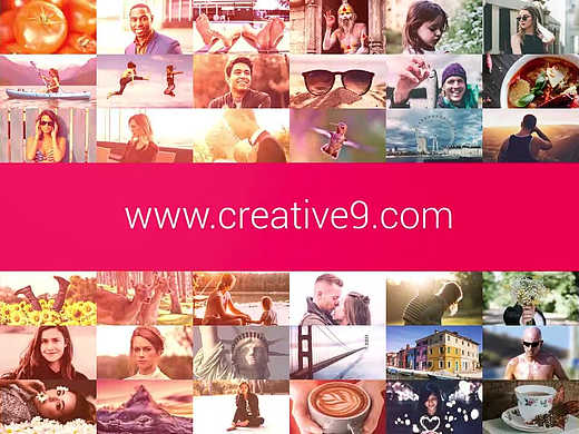 PR模板|明亮创意动画平面照片文本层动态标志LOGO展示