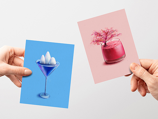 seasons in cocktail /鸡尾酒的四季/插画