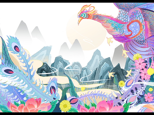 凤凰（个人主页-ZNjA2MjE3NTI=） - 商业插画 - 站酷设计师纸绣球原创素材 - 站酷ZCOOL