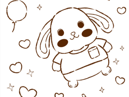 卡通帽子围巾小兔