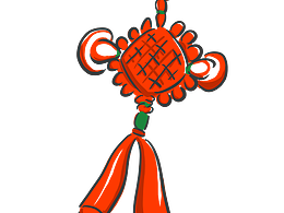 手繪插畫(huà)古風(fēng)中國(guó)結(jié)