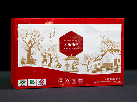 义乌南枣剪影风外包装设计