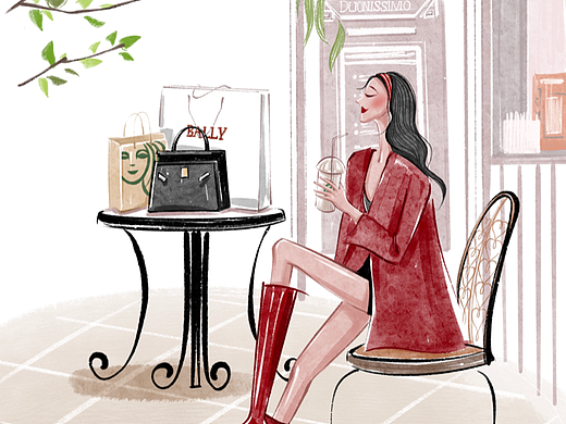 时尚插画|下午茶