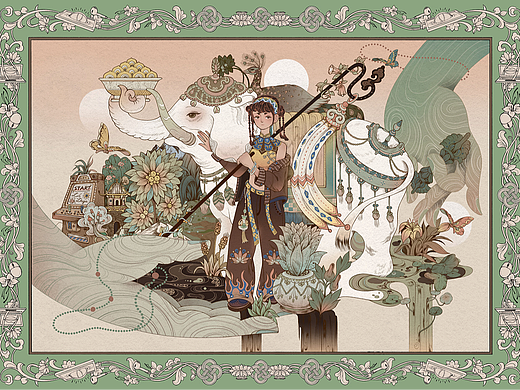 《衡》|系列插画之一(个人主页-ZNjUzMzE0MjQ=) - 商业插画 - 站酷设计师Lia蒸鱼原创素材 - 站酷ZCOOL