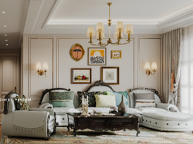 美式风格很漂亮，每个布局有特色