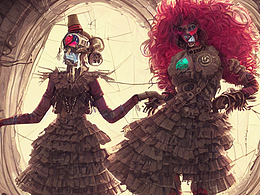 #AI創(chuàng)作實(shí)驗(yàn)室#小丑女，末日，賽博朋克