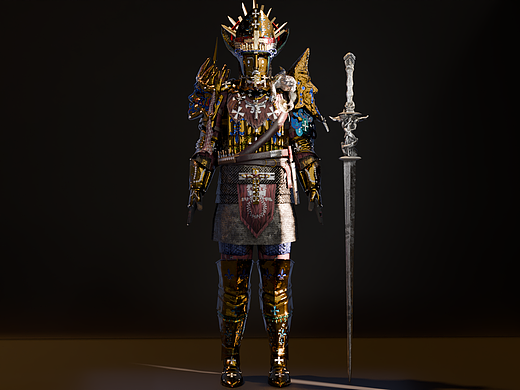 大三下半学期的原创作品《圣堂骑士》