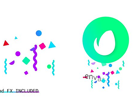 AE模板|高级简约动态多彩几何标志LOGO演绎品牌产品