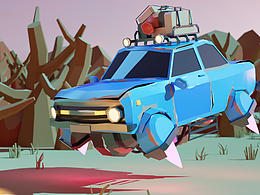 Blender練習-小藍車動畫