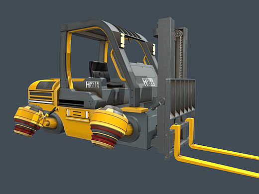 Maya-磁悬浮叉车模型制作教程。maya建模基础教程