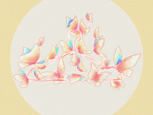 蝴蝶衣架（个人主页-ZNjAwNjY4NzI=） - 艺术插画 - 站酷设计师华枝L原创素材 - 站酷ZCOOL