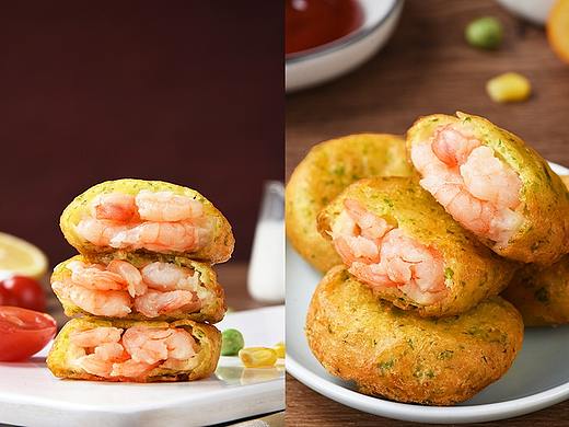 海苔鲜虾饼拍摄