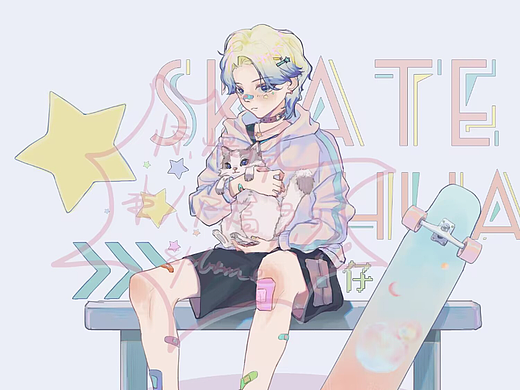 长板少年与猫