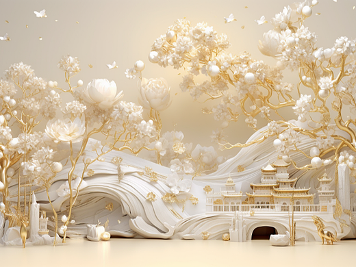 國(guó)風(fēng)場(chǎng)景/唯美場(chǎng)景（個(gè)人主頁(yè)-ZNjY2MjYzNDg=） - AI作品 - 站酷設(shè)計(jì)師七七的崽原創(chuàng)素材 - 站酷ZCOOL