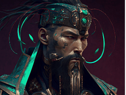AI數(shù)字人賽博朋克關(guān)羽