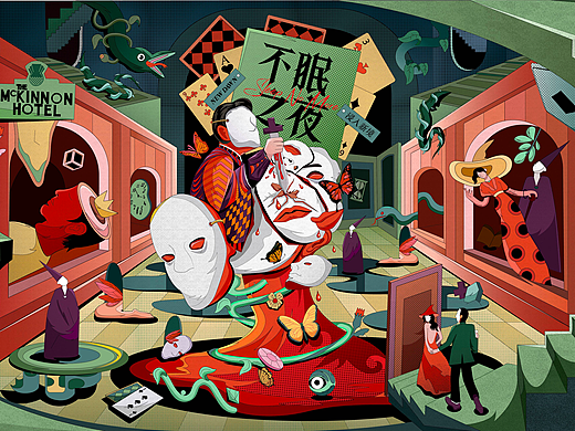 上海《不眠之夜》六周年主题浸入心境主视觉以及延展