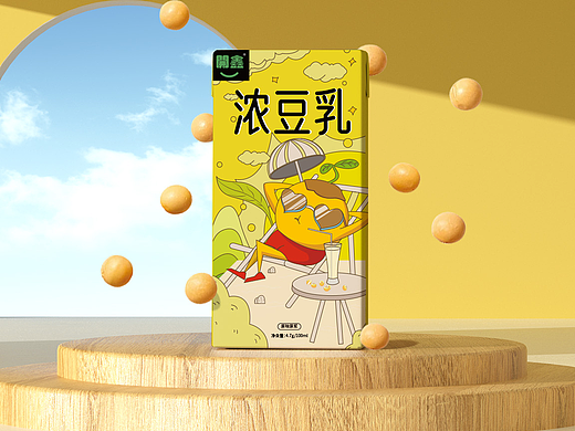【香浓自然派】開鑫浓豆乳包装设计