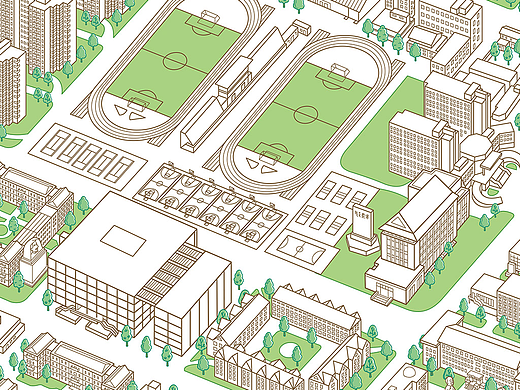 文创插画 | 漫步北师大