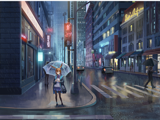 雨夜（个人主页-ZNjU3MTI0MjA=） - 创作习作 - 站酷设计师超级马里猫原创素材 - 站酷ZCOOL