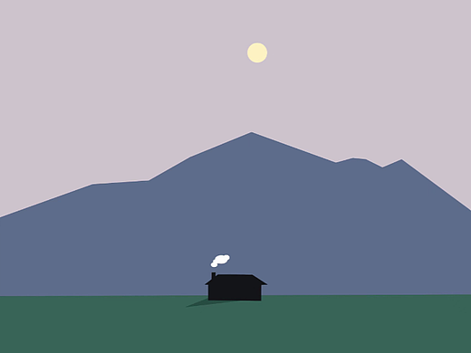 矢量手绘插画 山川河海春秋冬夏风景 