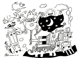 胡思乱画:公鸡报晓