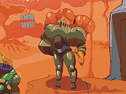 插画  《降落在一个奇怪的星球》