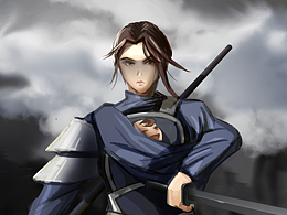 单骑战破万马群，长坂扬威映斜曛！水墨风子龙