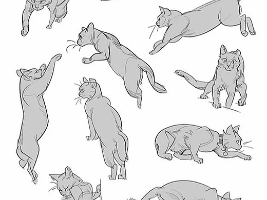 如何画可爱的小猫咪？猫咪的画法素材！