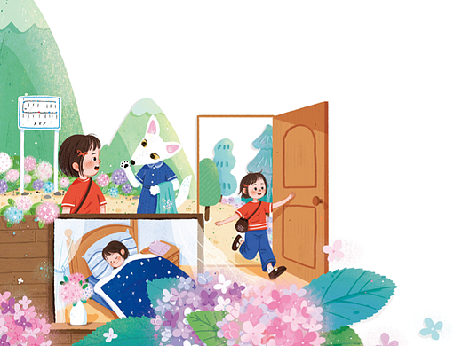 为杂志画的封面和插图
