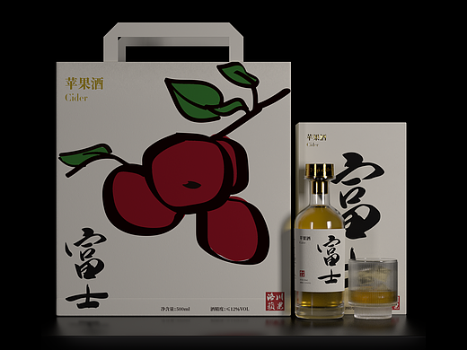 富士—洛川苹果酒包装