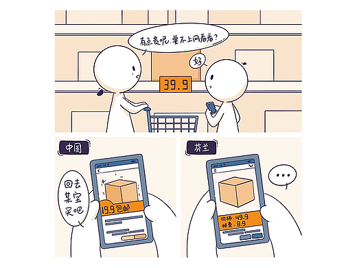 【皮皮和大混】中芬网购区别