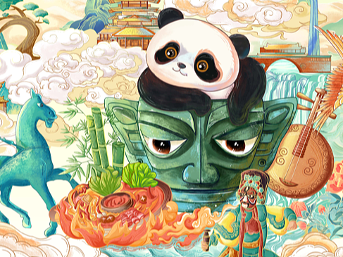 商大青铜面具插画（个人主页-ZNjcyODY5MjA=） - 商业插画 - 站酷设计师暂用名啾啾原创素材 - 站酷ZCOOL