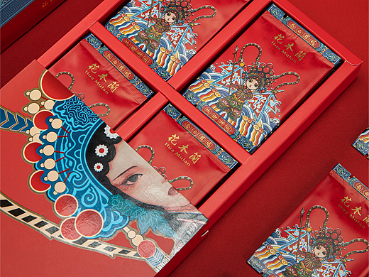 茶中状元茶叶包装，国风戏曲风格，尊贵品味