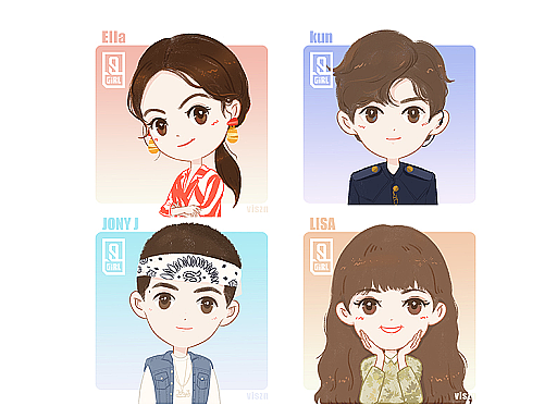 《青春有你2》Q版人物头像练习（个人主页-ZNDU1ODAyNjA=） - 创作习作 - 站酷设计师栩栩今天画画了吗原创素材 - 站酷ZCOOL