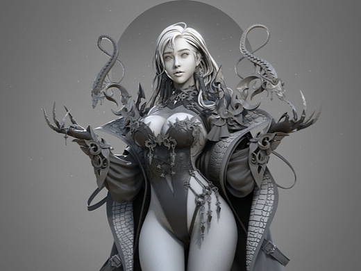 【高精度模型wip】韩系长腿美女